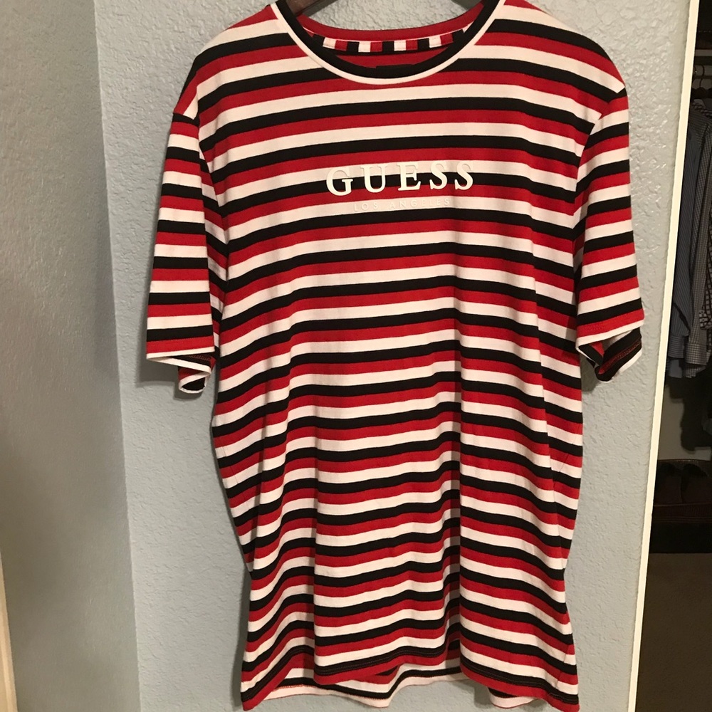 Guess Striped Logo Tee